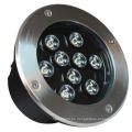 9W LED al aire libre bajo tierra luz empotrada con chips Epistar